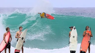 Teenagers battle for the Win at a Surf Contest in Hawaii!