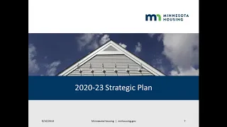 Minnesota Housing 2020 Strategic Plan & Affordable Housing Plan