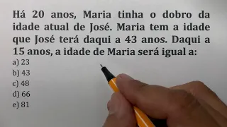 Problema de Matemática BUGANTE com idades