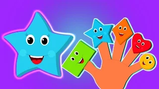 формы пальцев семьи | образовательных видео | популярна детский стишок | Shapes Finger Family