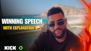 WINNING SPEECH KARAN AUJLA LIVE SINGING WITH EXPLANATION 😂 | KARAN AUJLA REACTION video #karanaujla