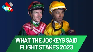 G1 Flight Stakes | What The Jockeys said