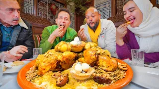 Food Tour in Fez, Morocco!! HUGE CHICKEN MOUNTAIN + Best Street Food in Fez!