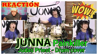 Reaction【 JUNNA 】Painkiller / Judas Priest - Drum cover 'Infectious!'