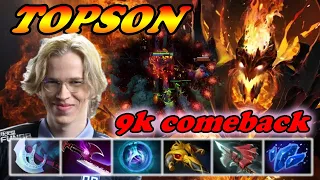 Topson Shadow Fiend mid 9k come back super strong physical damage | Immortal Best Ranked Gameplay