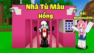 MỀU THỬ THÁCH 24 GIỜ VƯỢT NGỤC NHÀ TÙ MÀU HỒNG TRONG MINECRAFT*REDHOOD LẦN ĐẦU TRỐN TÙ MÀU HỒNG MC