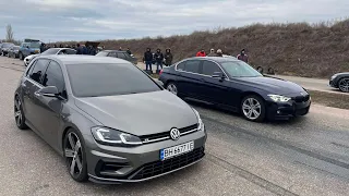 Golf R stage3 и Tesla решили обогнать Bmw 340 stage3