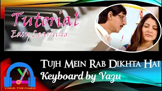 Tujh Mein Rab Dikhta Hai | Rab Ne Bana Di Jodi | Keyboard Tutorial with Lyrics