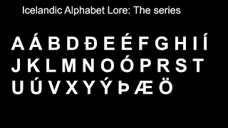 Icelandic Alphabet Lore full series A-Ö