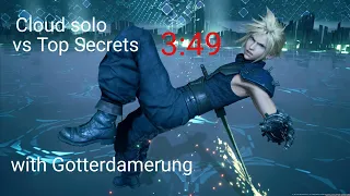 FINAL FANTASY VII REMAKE Cloud solo vs Top secrets (3:49 with Gotterdamerung)