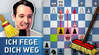 Niclas fegt Großmeister mit JÄNISCH-GAMBIT vom Brett