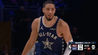 Tyrese Haliburton Hits 5 STRAIGHT THREES To Start The 2024 #NBAAllStar Game 🔥