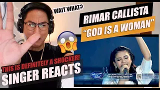 Rimar Callista - God Is A Woman | SINGER REACTION