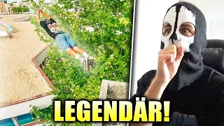 Salto über LEGENDÄRE Häuser-Schlucht & IRRER Sprung in Busch!😱 Moji Reaction