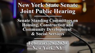 Committee on Housing, Construction & Community Development/Social Services Public Hearing - 02/28/20