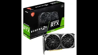 MSI - NVIDIA RTX 3050 VENTUS 2X XS 8G OC - 8GB GDDR6 - PCI Express 4.0 - Graphics Card - Black