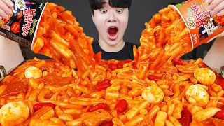 ENG SUB) ASMR MUKBANG FIRE Noodle & HOT DOG & CHEESE PIZZA & Tteokbokki EATING SOUND ! (BULDAK)