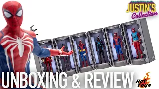 Hot Toys Spider-Man PS4 / PS5 Miniature Hall of Armor Unboxing & Review