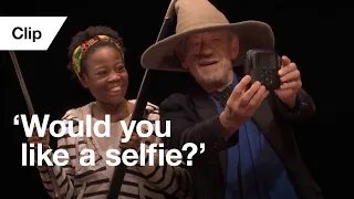 Little girl tries out Gandalf’s sword! Ian McKellen on Stage | National Theatre at Home