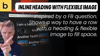 Bricks Builder Flex header row with inline image