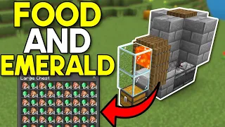 Easiest Food & Emerald Farm Minecraft Bedrock 1.20!