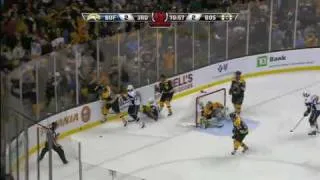 Tuukka Rask diving save 4/21/10