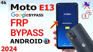 Moto E13 HyperOS FRP Bypass Android13 🔥 Gmail /Google Account Unlock Motorola E13 HyperOS Without Pc