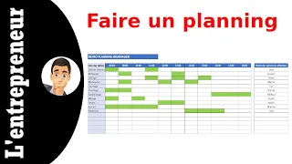 Faire un planning Journalier/Hebdomadaire sur Excel