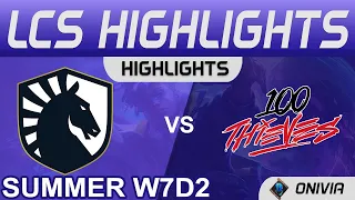 TL vs 100 Highlights LCS Summer Season 2021 W7D2 Team Liquid vs 100 Thieves by Onivia