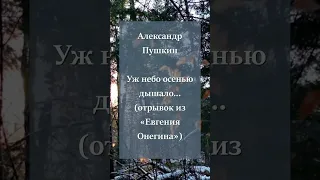 Уж небо осенью дышало А.С. Пушкин из Евгения Онегина 1833 г