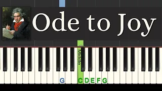 Ode to Joy | Beethoven: easy piano tutorial with free sheet music