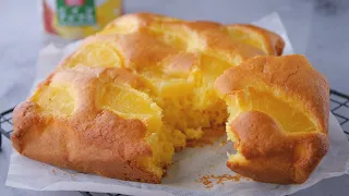 【H.Mで作るしっとり♡パインの焼きっぱなしケーキ】「お家で出来る絶品ケーキ」ミックス粉は副材料で変化させる! |Moist Pineapple Cake