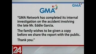 24 Oras: GMA Network, natapos na ang imbestigasyon kaugnay sa nangyaring aksidente sa ...