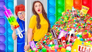 FUNNY WAYS TO SNEAK FOOD INTO HOSPITAL || Secret Candy and Snack Situations by 123 GO! SCHOOL