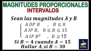 MAGNITUDES PROPORCIONALES 04: Intervalos de Proporcionalidad