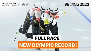 Japan Breaks Women's Olympic Team Pursuit Record | 2022 Winter Olympics