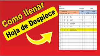 📃COMO LLENAR UNA HOJA DE DESPIECE - MUEBLES DE MELAMINA