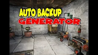 Rust Electricity Tutorial - Auto Backup Generator + Battery - Keep Those Turrets On