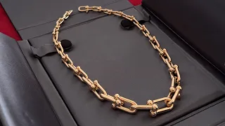 Unboxing Video | Tiffany HardWear Graduated Link Necklace Rose Gold