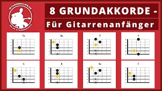 Die 8 wichtigsten Akkorde für Gitarrenanfänger für über 1000 Songs | gitarrenclips.de