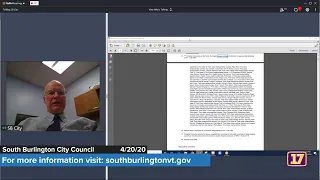 4/20/2020 - 6:30pm - South Burlington City Council