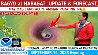 BAGYO at HABAGAT UPDATE & FORECAST: MAY MAG LANDFALL? ⚠️ WEATHER UPDATE TODAY SEPTEMBER 14, 2023eve