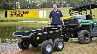 Paddock Heavy Duty Poly Dump Cart Trailer Product Demonstration