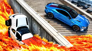 Cars vs Lava TRAPS ▶️ BeamNG Drive - (Long Video SPECIAL)