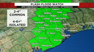 Flash flood watch issued for Houston area