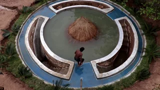 Build Most Awesome Underground Secret House Under Swimming Pool Deep In Jungle