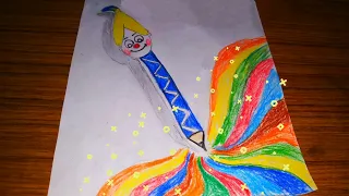 magic pencil||How to draw easy magic pencil///step by step