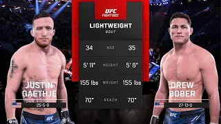 ДЖАСТИН ГЭЙТЖИ VS ДРЮ ДОБЕР UFC 5 CPU VS CPU