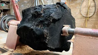 Spooky Wood Lathe  Turn a Burnt Tree Stump Into a Unique Work of Art