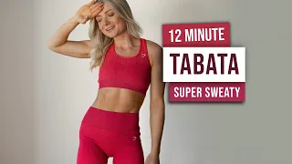 12 MIN TABATA HIIT WORKOUT - Full Body Cardio - Super Sweaty - No Equipment, No Repeats Home Workout